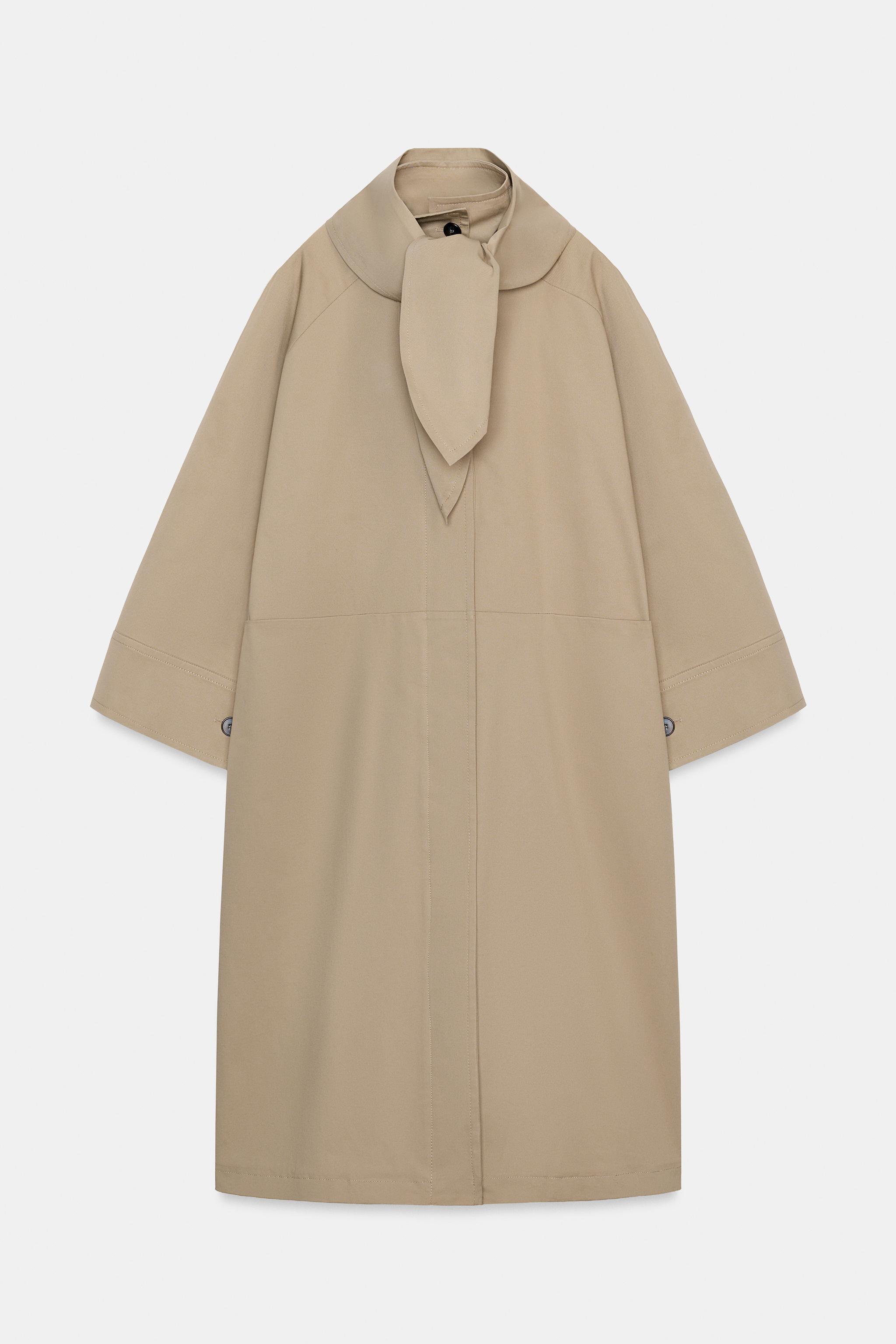 OVERSIZED TRENCH COAT WITH SCARF ZW COLLECTION LIMITED EDITION